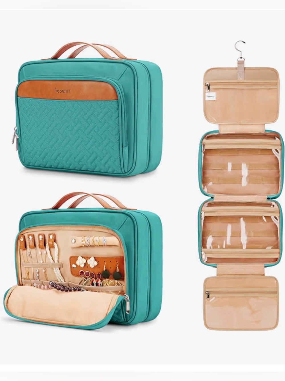 Travel Jewelry Organizer Bag - Teal